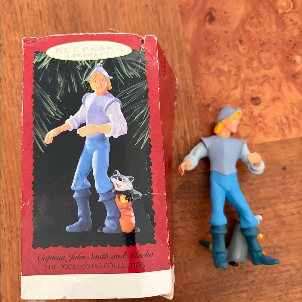 Captain John Smith and Meeko Pocahontas Disney Hallmark Keepsake Ornament